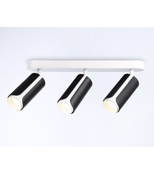 Светильник Ambrella light TN51605/3 BK/WH черный/белый GU10/3 380*60*195