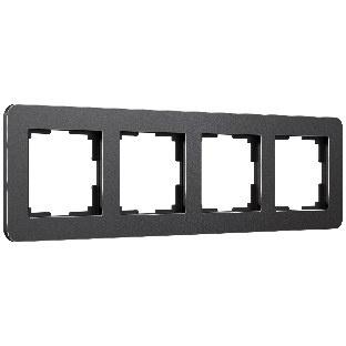 Рамка на 4 поста Platinum (черный алюминий) W0042608