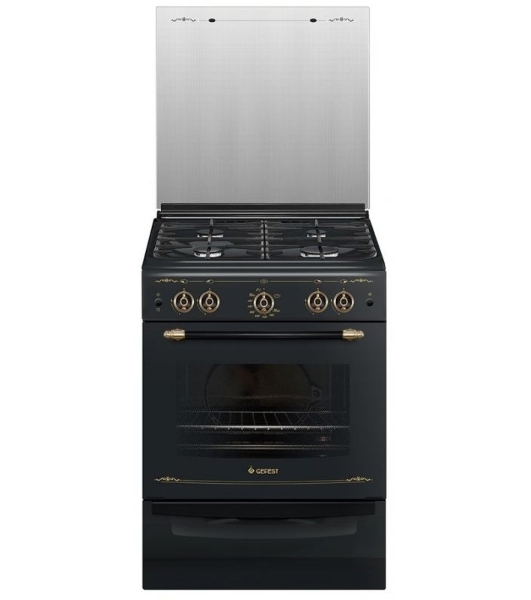 Плита газовая Gefest ПГ 6100-02 0187 черный, конфорок 4 шт, духовка 52 л, 60 см x 85 см x 60 см