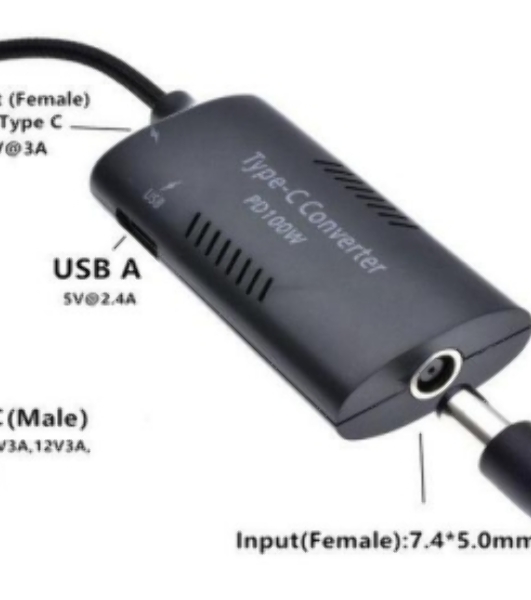 Преобразователь питания со штекера 7.9x5.0 на Type-C (7.4Pin)