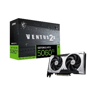 Видеокарта MSI RTX 5060 TI 8G VENTUS 2X PLUS, NVIDIA RTX 5060 Ti, 8 ГБ GDDR7, 128 бит, PCI-e 5.0, 1xHDMI, 3xDP, 2587 МГц