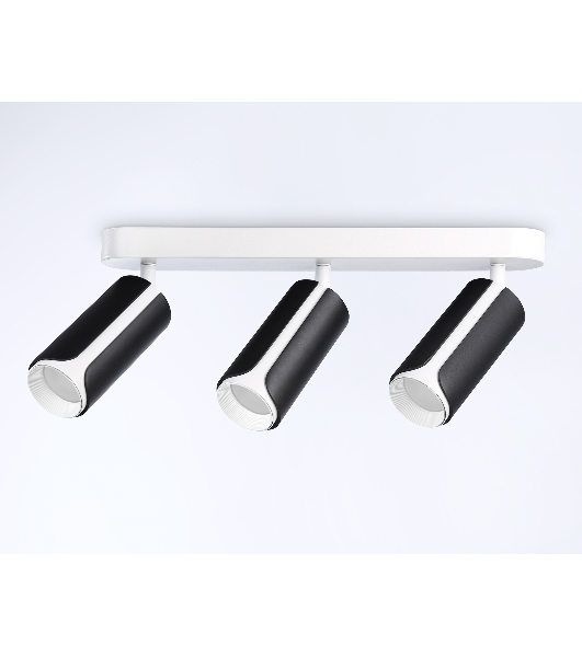 Светильник Ambrella light TN51605/3 BK/WH черный/белый GU10/3 380*60*195