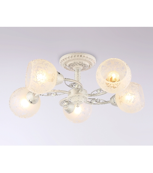 Светильник Ambrella light TR3062/5 WH/SL/FR белый/серебро/белый матовый E27/5 max 40W D615*245