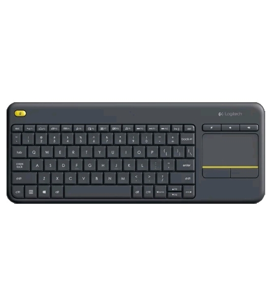 Клавиатура Logitech K400 Wireless Touch Plus беспроводная, радиоканал, чёрный