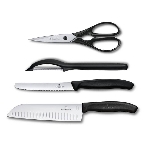 Набор ножей кухонных Victorinox Swiss Classic Kitchen (6.7133.4G) компл.: 4 шт черный, подар. коробка, фото2
