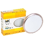 Светильник IEK LED ДПБ 3201 12Вт IP54 4000K круг розовое золото, фото2