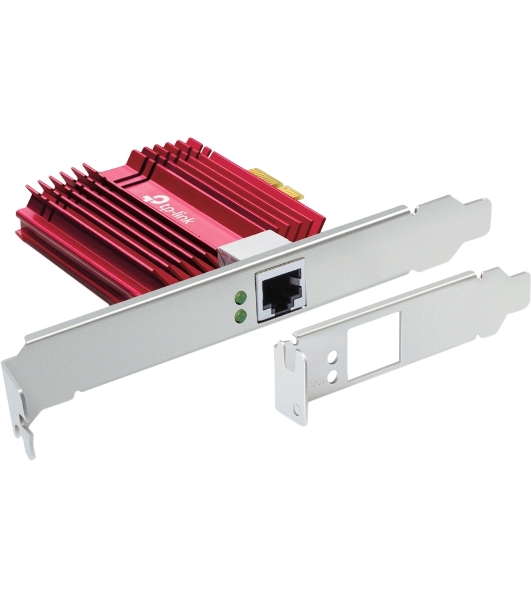Сетевой адаптер 10 Gigabit PCI-E network adapter, 1 PCI Express 3.0 X4 interface, 1 100/1000/10000Mbps Ethernet port, come with Low-Profile and Full-Height Brackets