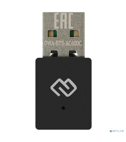 Сетевой адаптер WiFi + Bluetooth Digma DWA-BT5-AC600C AC600 USB 2.0 (ант.внутр.) 1ант. (упак.:1шт)