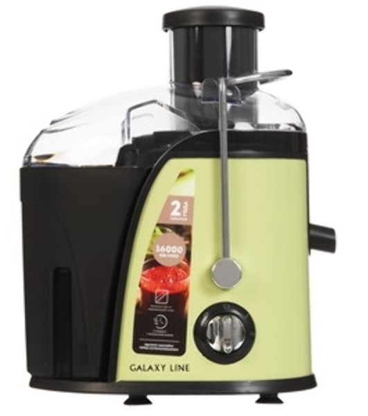 Соковыжималка GALAXY LINE GL 0815 зеленый, центробежная, 850 Вт, 550 мл, механическое