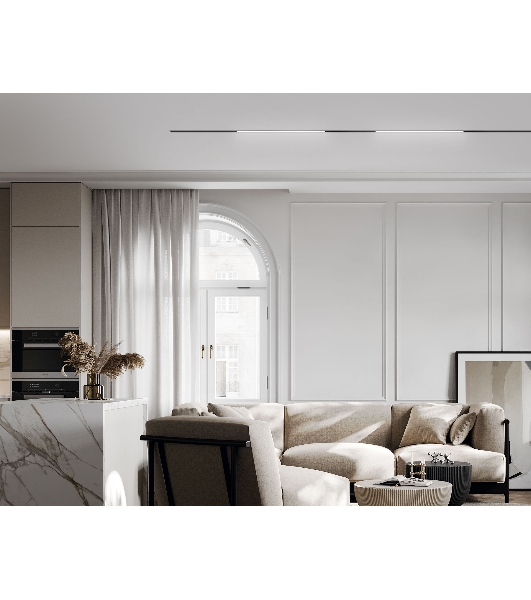 Трековый светильник GL2325 BK черный IP20 20W 3CCT 3000-6400K 48V 400*10*37