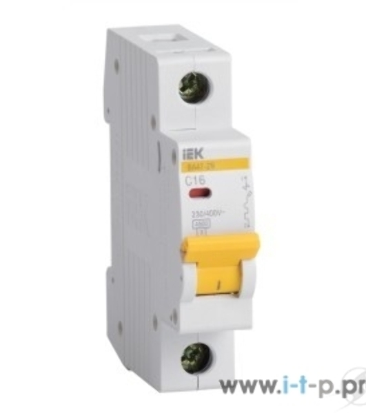 Выключатель автоматический модульный 1п C 20А 4.5кА ВА47-29 IEK MVA20-1-020-C