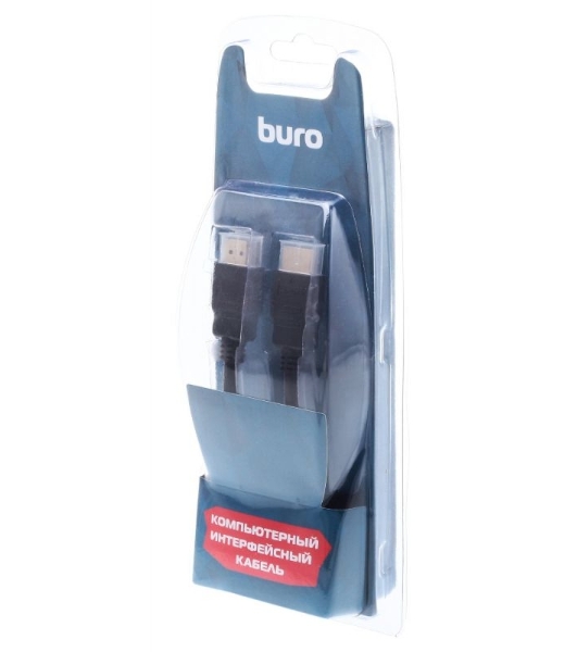 Кабель аудио-видео Buro HDMI (m)/HDMI (m) 1.8м. феррит.кольца позолоченные контакты черный
