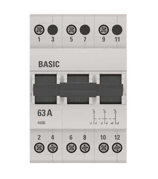 Переключатель трехпозиционный 3п 63А Basic EKF tps-3-63