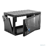 Шкаф коммутационный ЦМО (ШРН-9.650-9005) настенный 9U 600x658мм пер.дв.стекл 200кг черный 600мм 180град., фото5