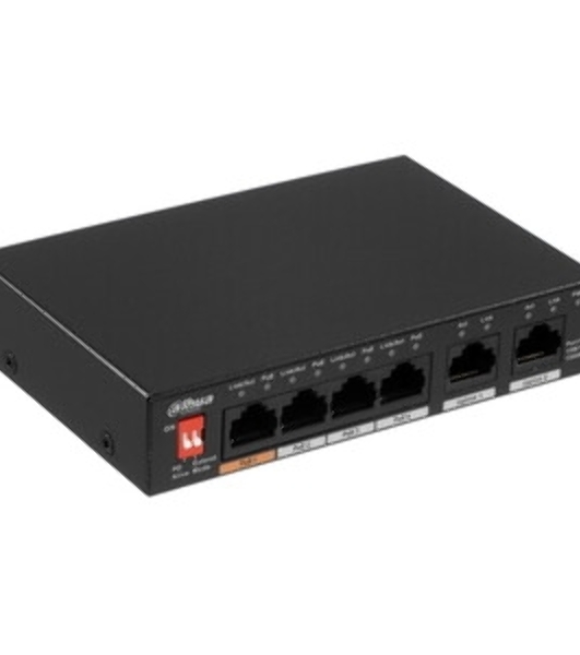 Коммутатор Dahua DH-SG4006P, 6×1 Гбит/с, управляемый