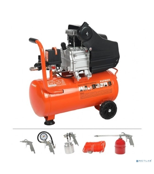 Компрессор Patriot EURO 24-240K + набор пневиоинструмента KIT 5В1.5кВт 220В 240л/мин 24л