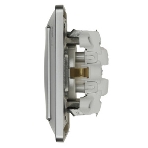 Systeme Electric Glossa Алюминий Розетка с/з (в сборе с рамкой), фото4