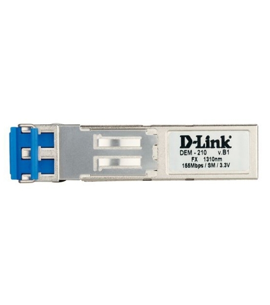 Сетевое оборудование D-Link (DEM-210/B1A) Модуль SFP с 1 портом 100Base-FX для одномодового оптического кабеля, питание 3,3В (до 15 км)