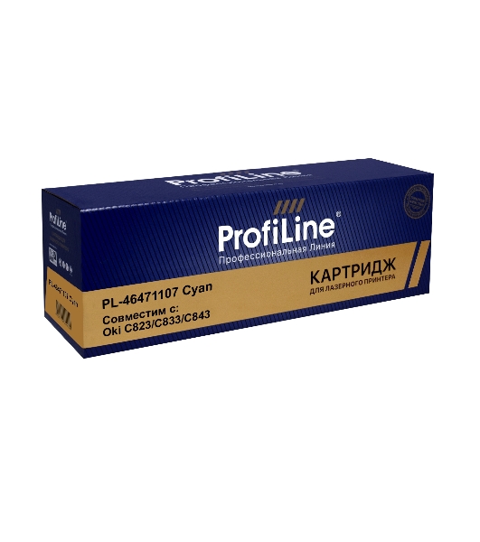 Картридж ProfiLine PL-46471107 для принтеров Oki C823/C833/C843 Голубой 7000 копий