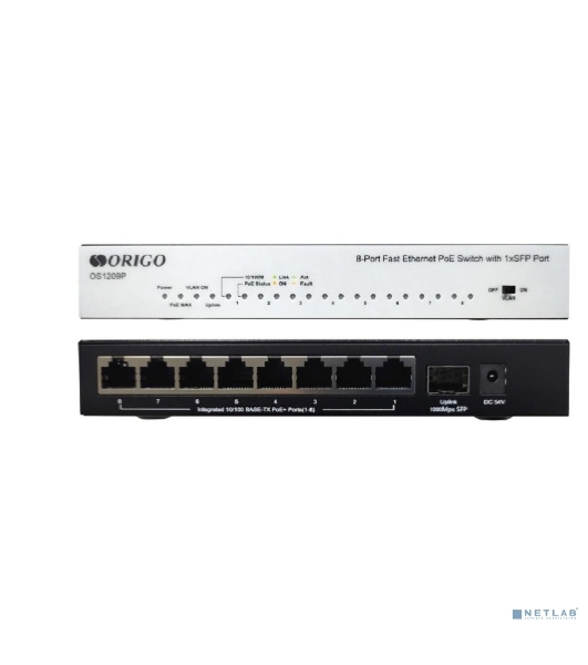 Коммутатор неуправляемый 9-портовый PoE ORIGO OS1209P/A1A 10/100 Мбит/с