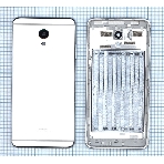 Задняя крышка для Meizu M5 Note серебристый, фото2