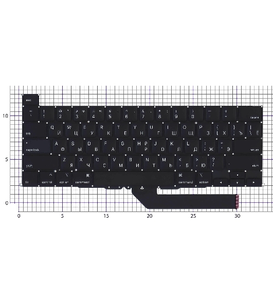 Клавиатура для ноутбука Apple MacBook Pro 16 Retina A2141 Late 2019 плоский Enter