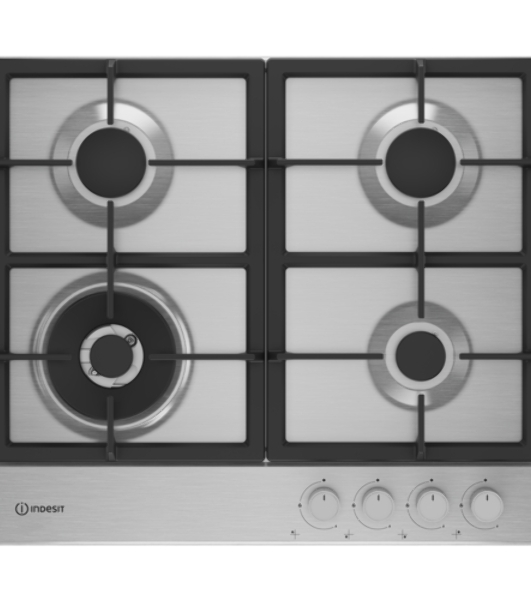 Газовая варочная панель Indesit THPM 642 W/IX/I, нержавеющая сталь