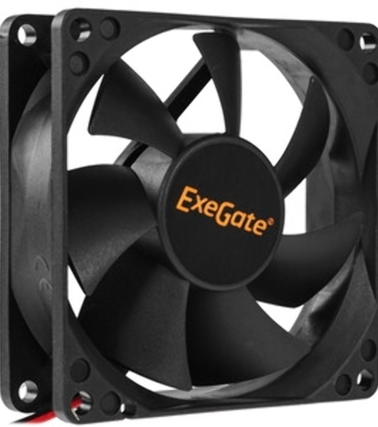 Вентилятор для корпуса ExeGate ExtraPower EP08025SM черный, 80 мм, 2500 об/мин, 25.5 дБ, 2 pin