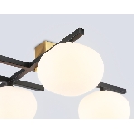 Светильник Ambrella light LH51015/5 BK/BS/FR черный/латунь/белый матовый G9*5 max 28W 800*560*170, фото5