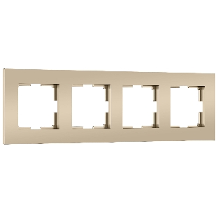 Рамка на 4 поста Slab (шампань софт) W0042911