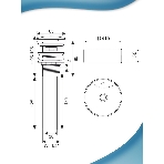 Раковина накладная BAU Element D41, с отверстием под смеситель, мрамор + выпуск клик-клак, хром, фото4