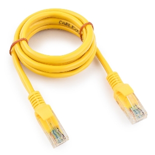 Патч-корд UTP Cablexpert cat.5e, 1м, литой, многожильный, желтый