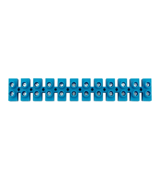Клеммная винтовая колодка Rexant KВ-10 4-10, ток 10 A, полиэтилен синий (10 шт./уп.)