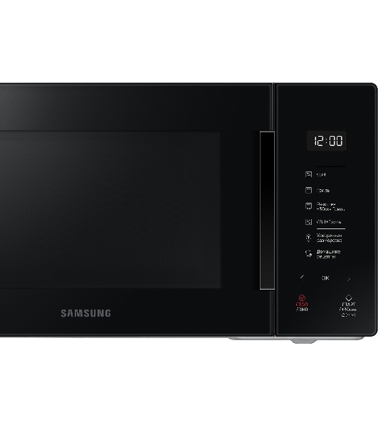 Микроволновая печь Samsung MG23T5018AK/BW черный, 23 л, 800 Вт, переключатели - сенсор