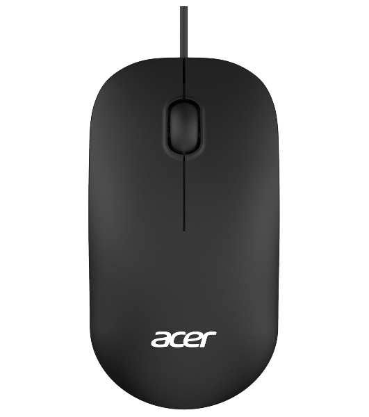 Мышь проводная Acer OMW122 черный, 1200 dpi, USB, кнопки - 3