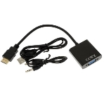 Адаптер HDMI (M)-VGA (F) 00-00027496 черный GOPOWER, фото 1