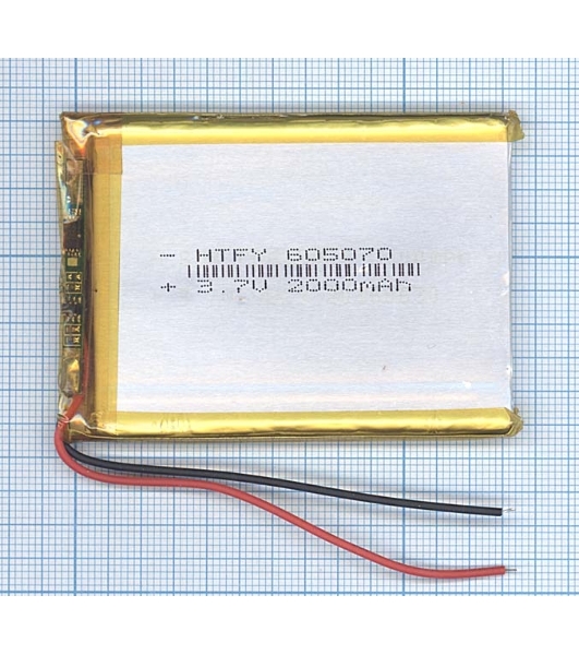 Аккумулятор Li-Pol (батарея) 6*50*70мм 2pin 3.7V/2800mAh