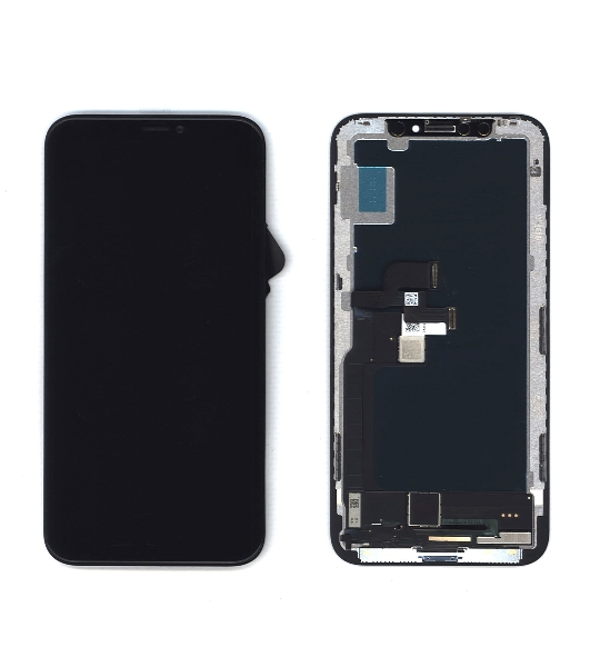 Дисплей Amperin для Apple iPhone X в сборе с тачскрином (Soft Oled), черный