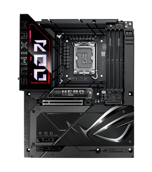 Материнская плата ASUS ROG MAXIMUS Z890 HERO BTF, LGA1851, Intel Z890, 4xDDR5, 4xSATA, 6xM.2, 1xPCIe 5.0 x16, 1xPCIe 4.0 x4, 1xPCIe x1, 1xHDMI, 2xUSB-C (Thunderbolt 4), 1xUSB-C 3.2 Gen 2, 4xUSB-A 3.2 Gen 2, 4xUSB-A 3.2 Gen 1, 2x2.5Gb LAN, Wi-Fi 7, Bluetooth 5.4, 2x3.5 мм, S/PDIF, 7.1, ATX