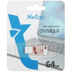 Флешка USB Netac UA31 (NT03UA31N-064G-20PK), 64Gb, USB 2.0, R/W 110/45, розовый/белый, фото7