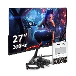 Монитор игровой с аудио 27' ExeGate Combat EG2700CA (VA LED Grade A+, FHD, 1920x1080@200Гц, 16:9, 250cd/m2, 4000:1, 178°/178°, 1ms, Speakers, 2xHDMI 2.1, DisplayPort, audio-out, FreeSync, Low Blue Light, кабель DP 1.5м, VESA, регулировка наклона (tilt), черный), фото7