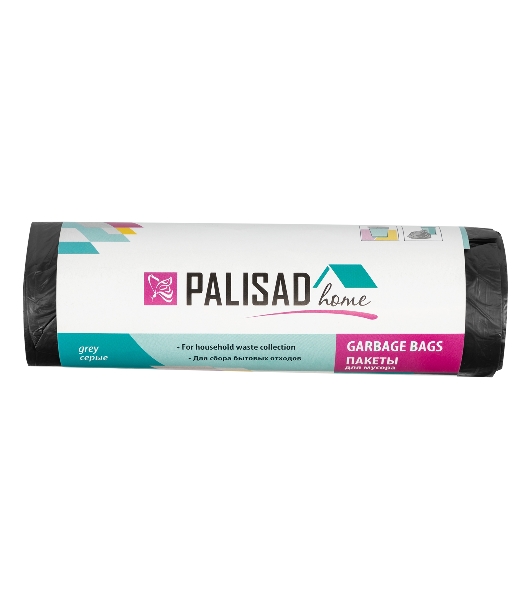 Пакеты для мусора Home Palisad 120 л x 10 шт. серые