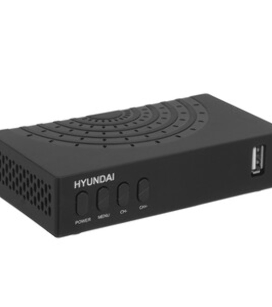Приставка для цифрового ТВ Hyundai H-DVB440 черный, DVB-T2, DVB-T, DVB-C, HDMI, USB 2.0 x2