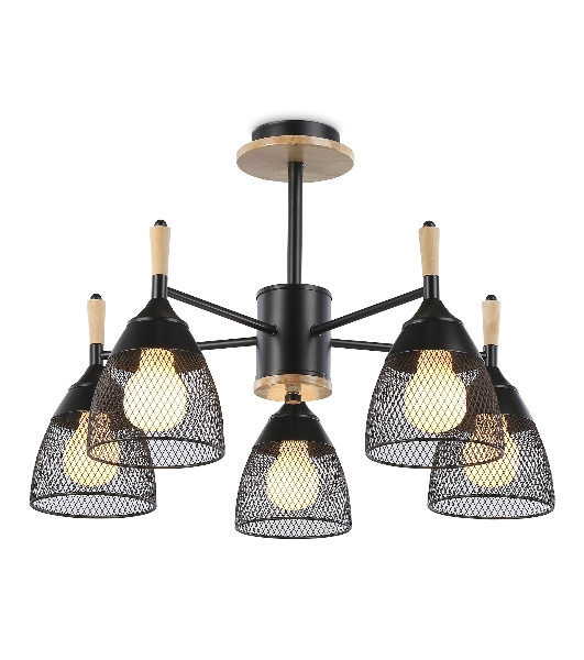 Светильник Ambrella light TR8015/5 BK черный E27*5 max 40W D600*385