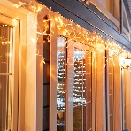 Гирлянда Neon-night Айсикл (бахрома) светодиодный, 4,8 х 0,6 м, прозрачный провод, 230 В, диоды желтые, 176 LED, фото3