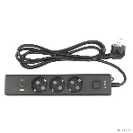 Бытовой удлинитель PowerCube, 3 р с/з вык.,3USB, 3500 Вт, 16А, 1.9 м, 3x1,0 черный PC-6B-2M, фото10