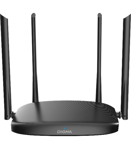 Роутер беспроводной Digma DWR-AC1202 AC1200 10/100/1000BASE-TX черный