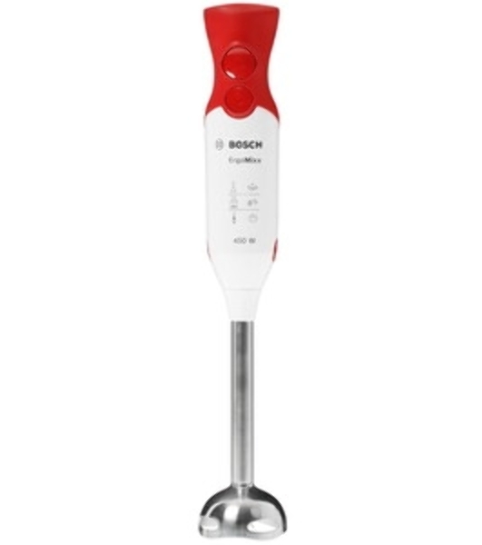 Блендер погружной Bosch MSM64110 белый/красный, 450 Вт, 2 скорости, турбо