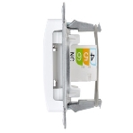 Systeme Electric Glossa Бел Розетка 2-я RJ11+RJ45, кат.5E, фото 1