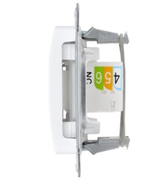 Systeme Electric Glossa Бел Розетка 2-я RJ11+RJ45, кат.5E